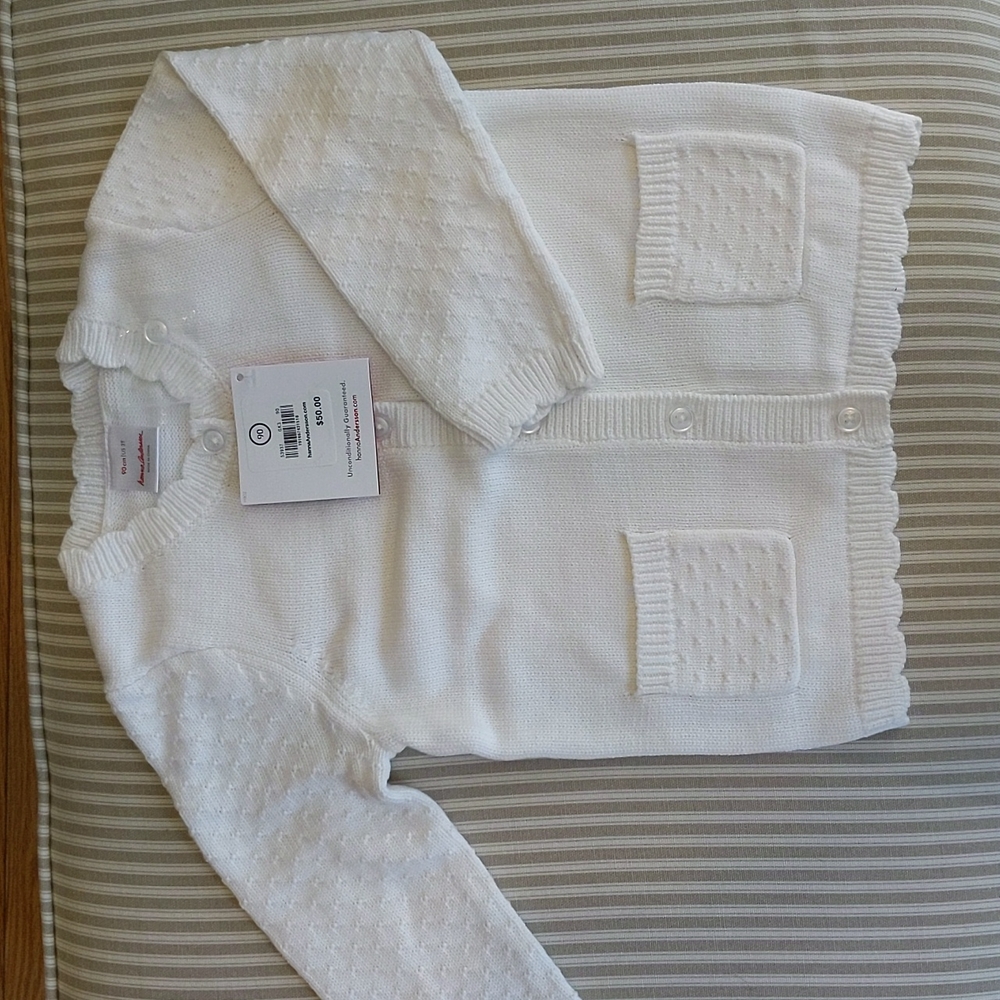 NWT Hanna Andersson Pointelle Sweater Sz 90/3T